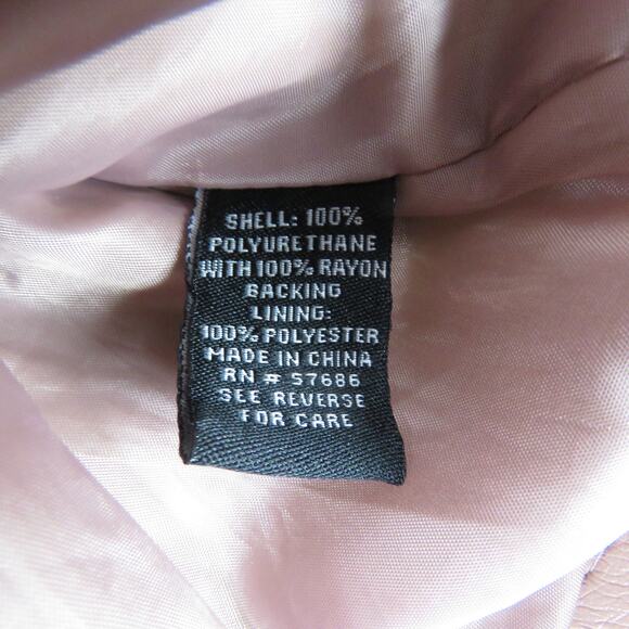 Urban Outfitters New Look Y2k Pink Leather Jacket Small - Picture 9 of 9